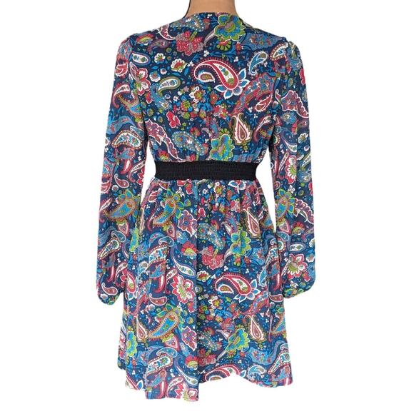 Flying Tomato Small Dirndl Dress Dark Floral Paisley Embroidered Whimsygoth - Picture 3 of 13